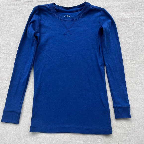Primary Organic Long-Sleeve PJ Top & Pants, "Cobalt" Color, Size 6-7, EUC - Picture 2 of 13
